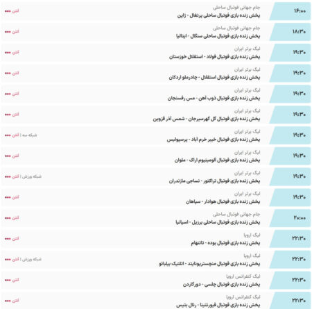 پخش زنده و ساعت بازی استقلال و چادرملو از تلویزیون/ برگزاری نیمه نهایی لیگ قهرمانان اروپا