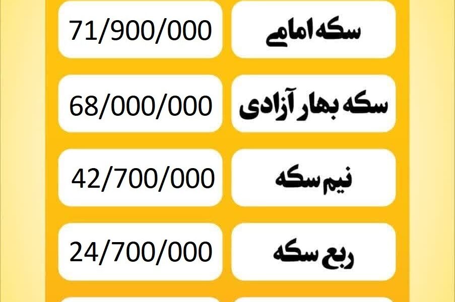 قیمت سکه امروز پنجشنبه ۱۱ اردیبهشت ۱۴۰۴