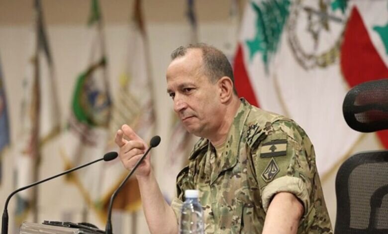 فرمانده ارتش لبنان: تهدید اسرائیل علیه کشور ما نقض قوانین بینالمللی است فرمانده ارتش لبنان: تهدید اسرائیل علیه کشور ما نقض قوانین بینالمللی است