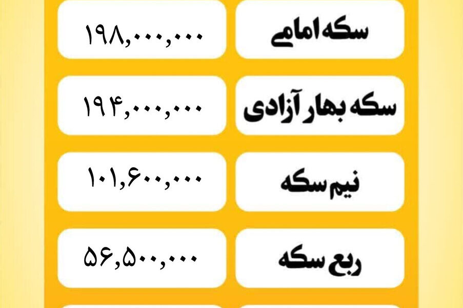 قیمت سکه امروز پنجشنبه ۲۳ بهمن ۱۴۰۴