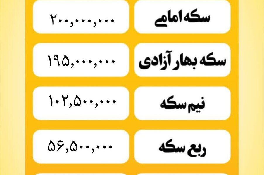 قیمت سکه امروز سه شنبه ۵ اسفند۱۴۰۴ قیمت سکه امروز سه شنبه ۵ اسفند۱۴۰۴