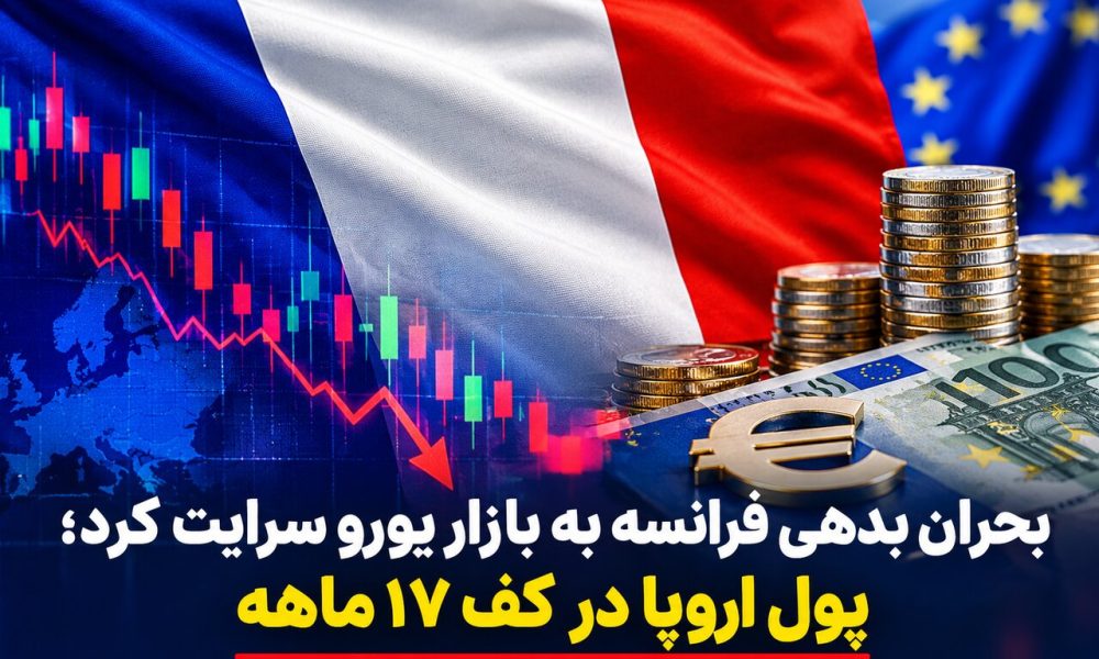 بحران بدهی فرانسه به بازار یورو سرایت کرد؛ پول اروپا در کف ۱۷ ماهه